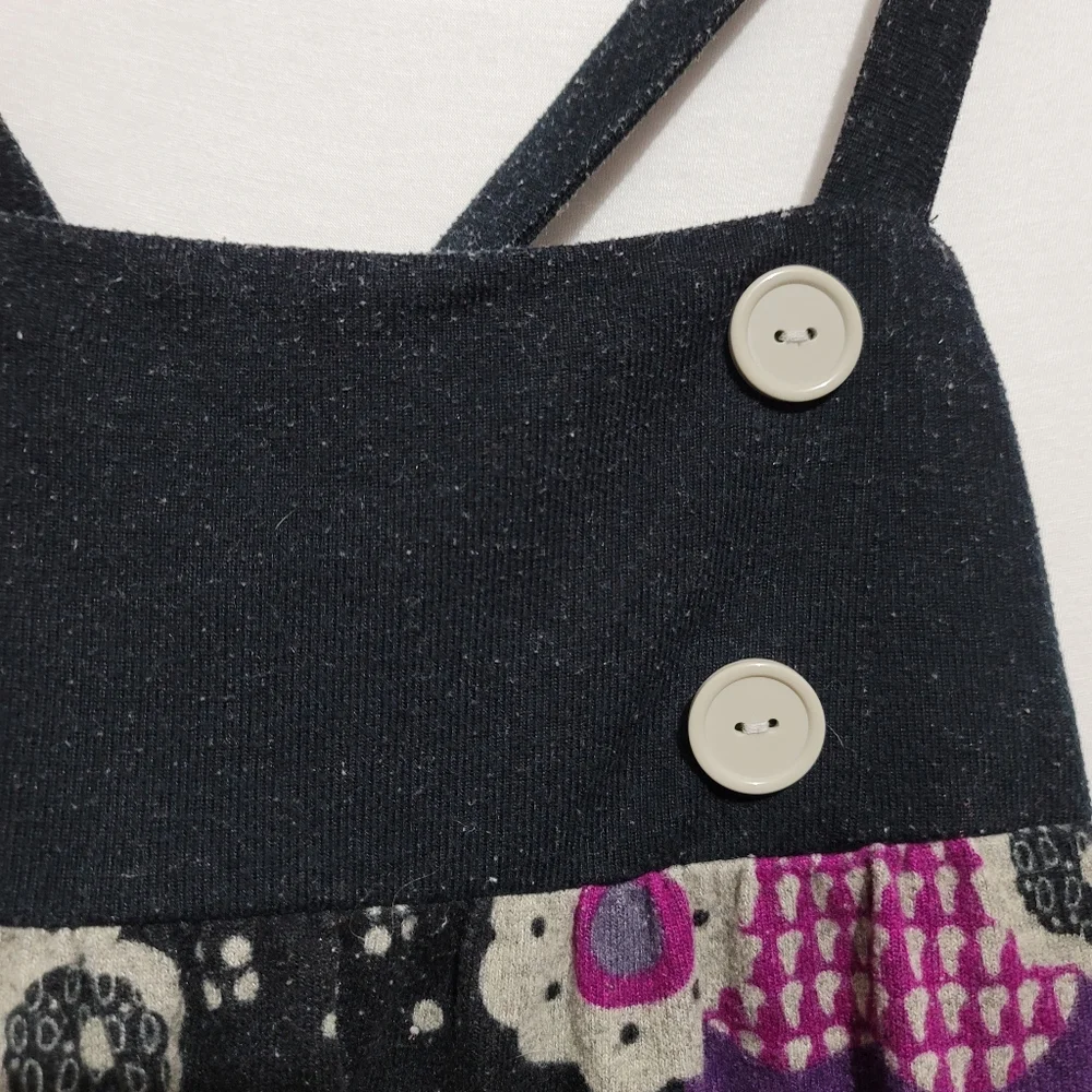 sweater tank top y2k chucky tank top gray flower with large button - Picture 6 of 10